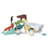 Bateau en bois pour enfant avec ses animaux de la marque Tender Leaf Toys