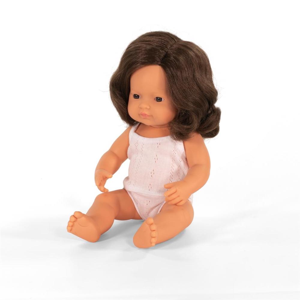 Poupée Brune 38 cm – Petite Fille – Miniland - Pow Wow Kids