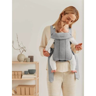 Mamamn avec le porte-bébé Mini Jersey 3D gris clair Babyborn