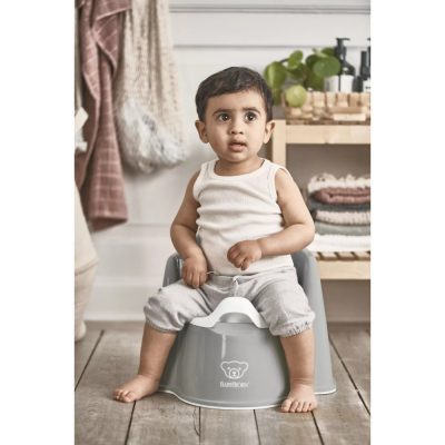 Pot toilette fauteuil gris et blanc Babybjorn
