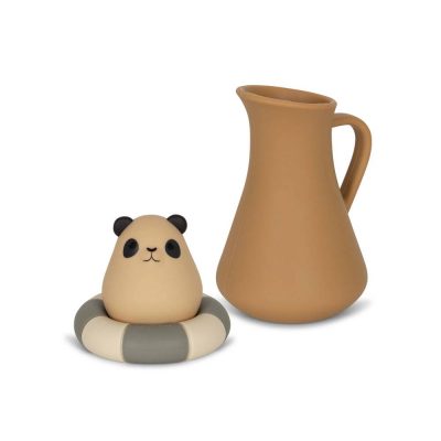 Jouets de bain en silicone carafe et panda avec bouée Konges Slojd
