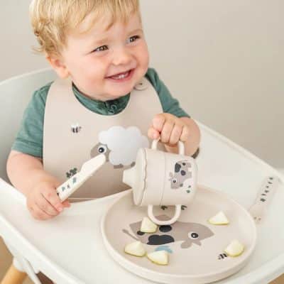 Bavoir silicone Tiny Farm Done by Deer