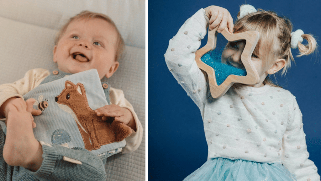 Photo illustrant l'éveil des sans chez les tout-petits.