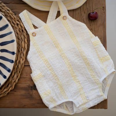 Salopette bloomer rayée Lemon Portixol 1 + More In The Family