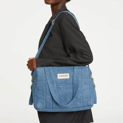 Sac à langer Mini Darcy Denim clair Rivedroite Paris