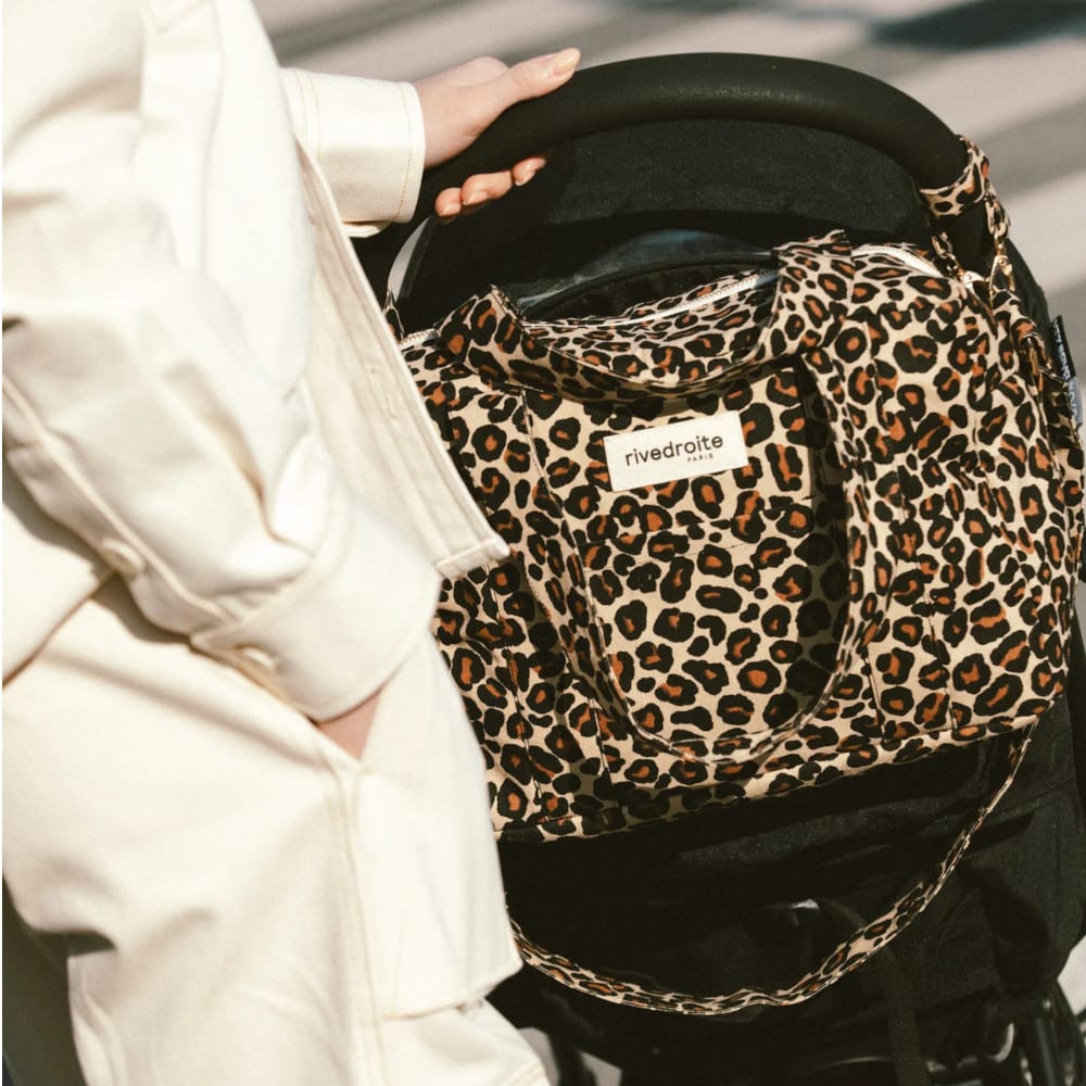 Sac à langer Mini Darcy Léopard beige Rivedroite Paris