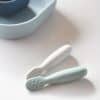 Lot de 2 Pré-cuillères d'Apprentissage Silicone Béaba - Vert Sauge / Gris Velours