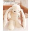 Peluche bouillotte lapin Blanc/Rose bruits blancs - veilleuse myHummy