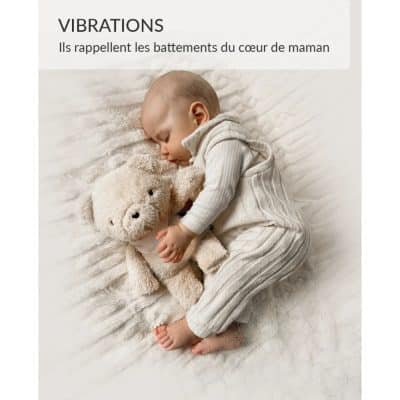 Peluche bouillotte Ourson Beige bruits blancs - veilleuse myHummy