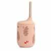 Tasse d'apprentissage avec paille Ellis Wild Child Rosey - Liewood