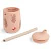 Tasse d'apprentissage avec paille Ellis Wild Child Rosey - Liewood