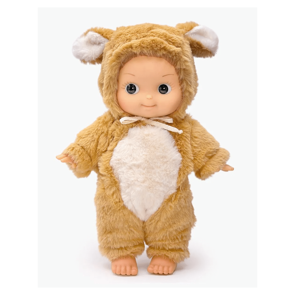Poupon Mini Pancha Basile & tenue de faon camel - Minikane